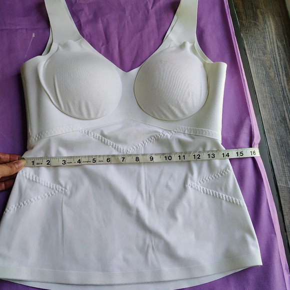 NWOT Honey love liftwear tank top shaperwear wireless Comfortable women L white. - Picture 13 of 17